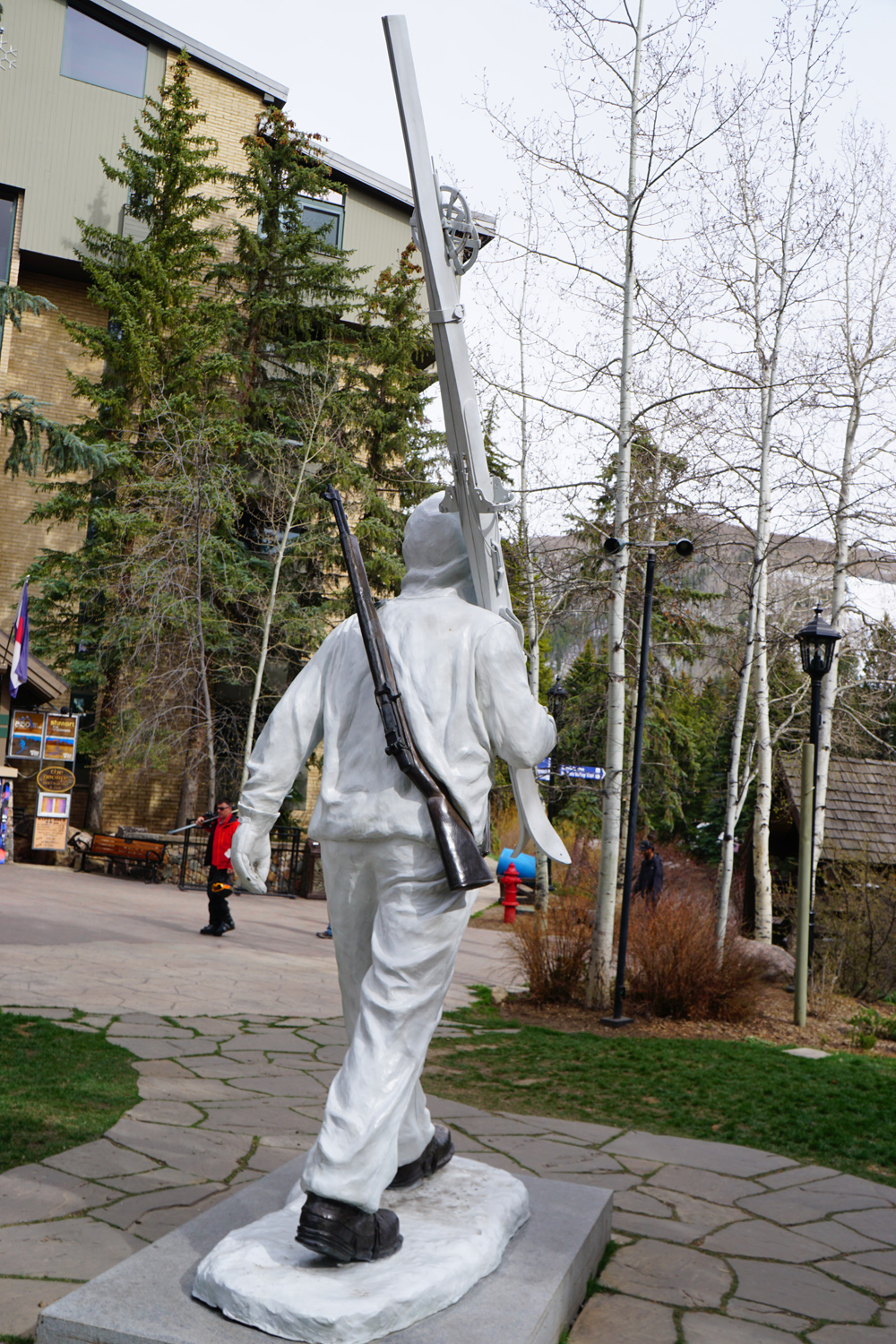 The Tenth Mountain Division Soldier Statue in Vail
