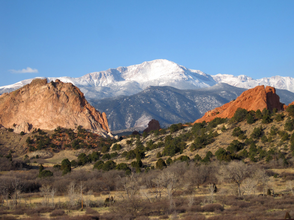 Pikes Peak from Garden of the Gods Images Colorado Encyclopedia