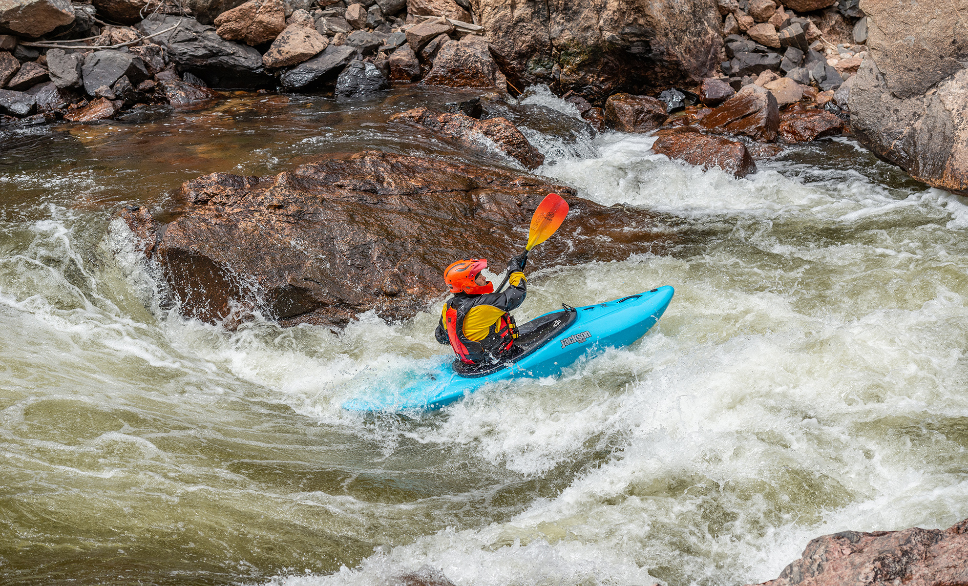 Kayaking on the Cache la Poudre River | Images | Colorado Encyclopedia